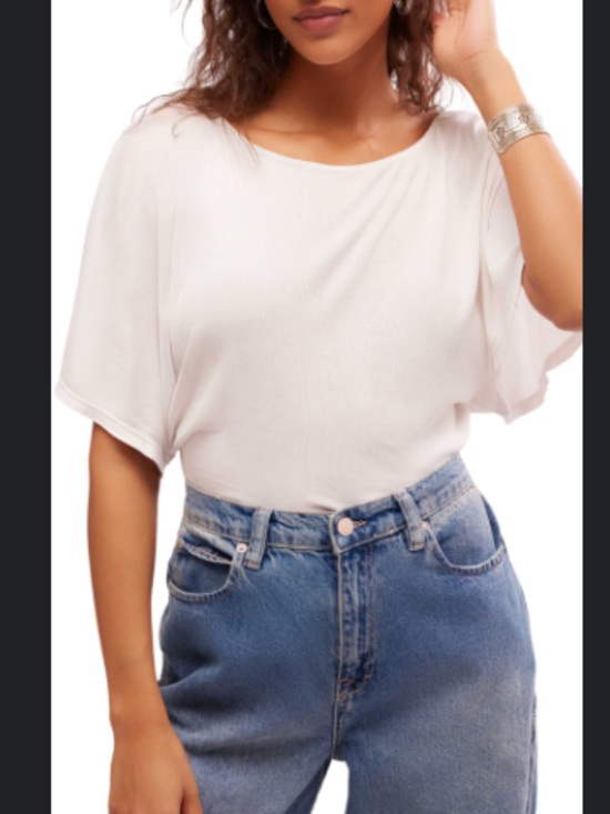 Free People Tops - Free People White Scoop Neck Bodysuit